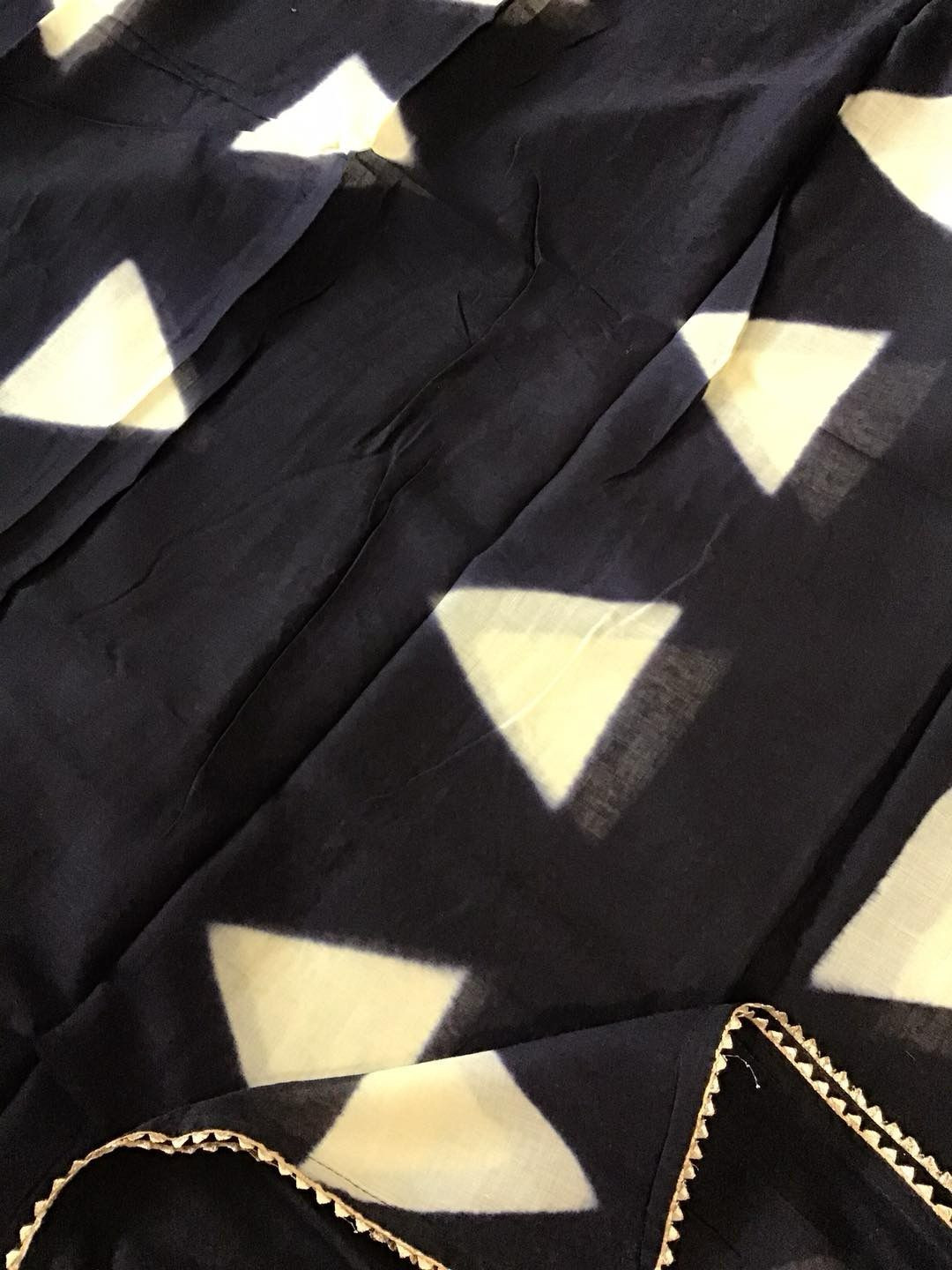 Pure Cotton Printed Suit - Black