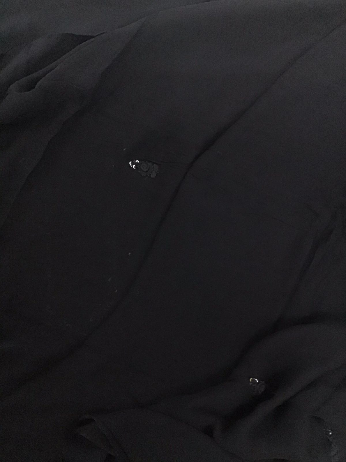 Pure Chinnon Silk Embroidered Suit - Black