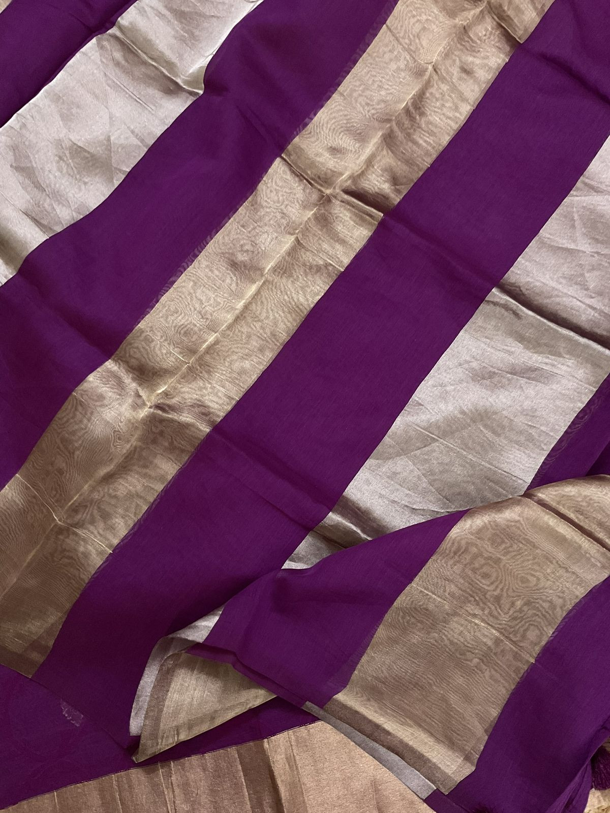 Pure Chanderi Self Weaved Banarasi Weaved Suit - Wine