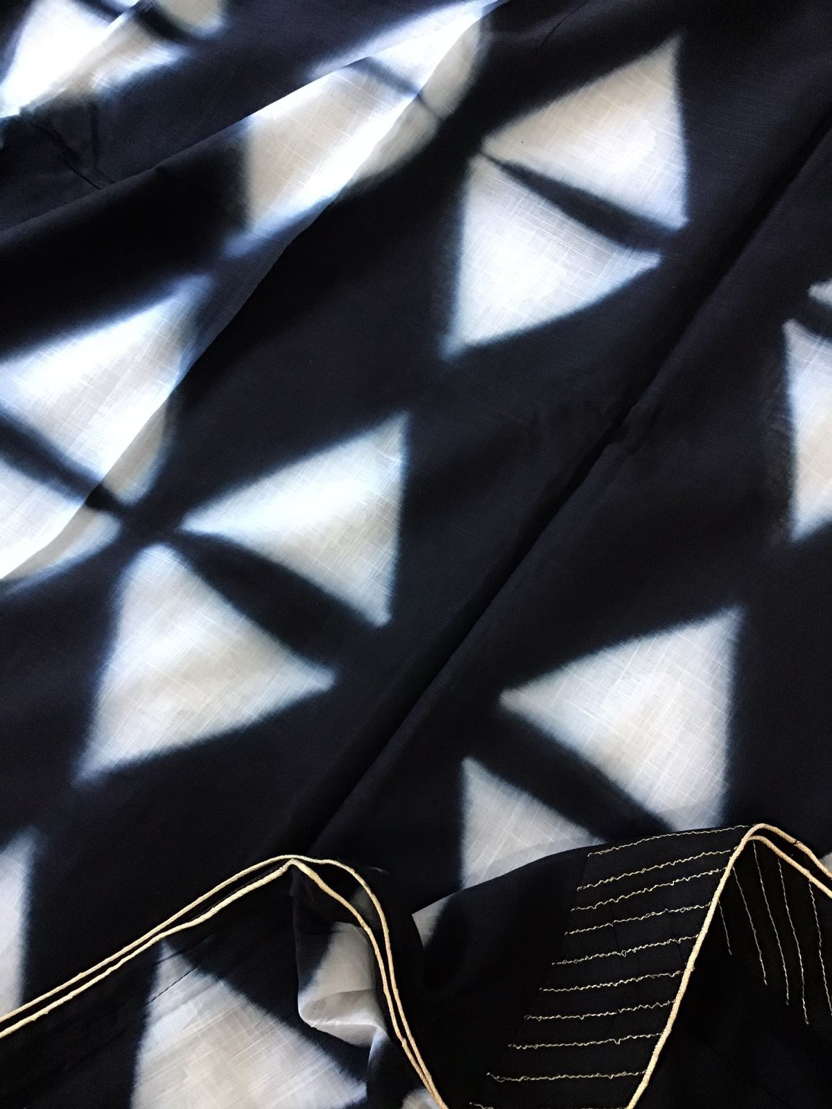 Pure Slub Cotton Printed Suit - Black