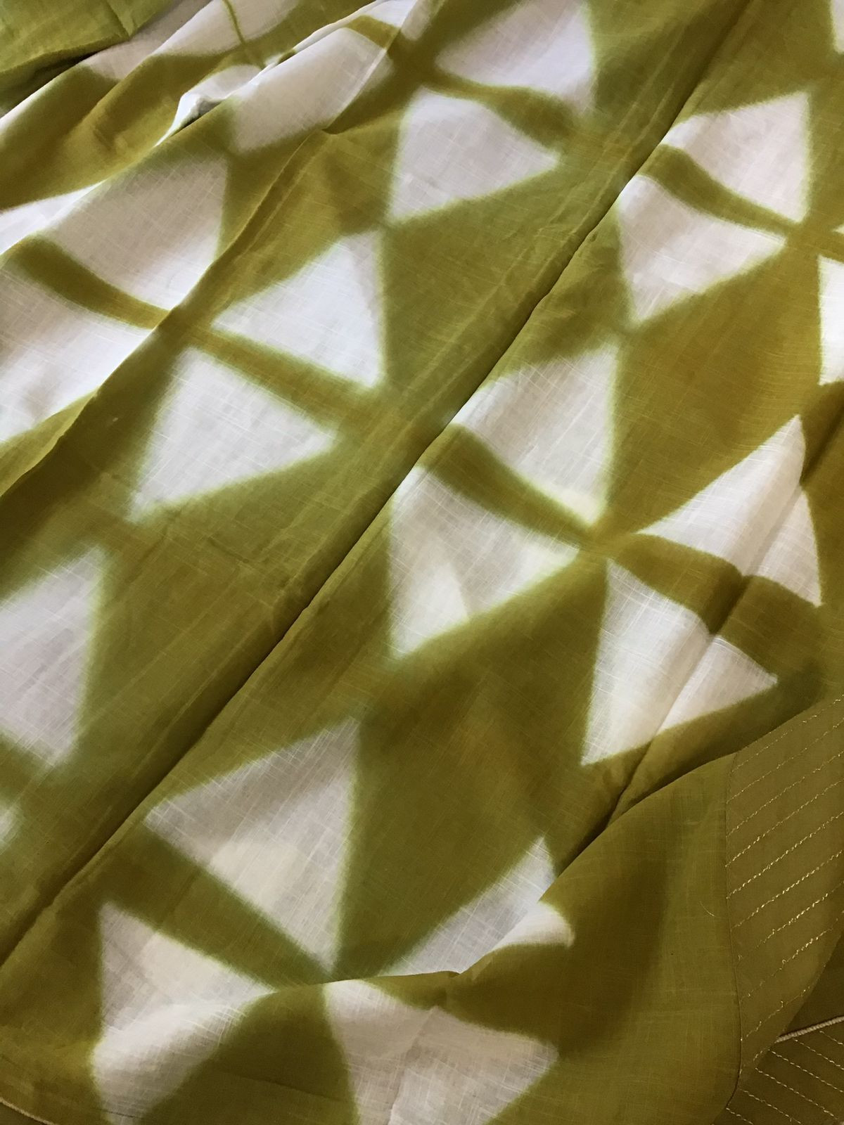 Pure Slub Cotton Printed Suit - Green