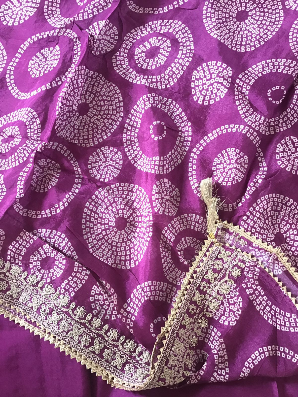 Soft Dola Silk Printed Embroidered Suit - Purple