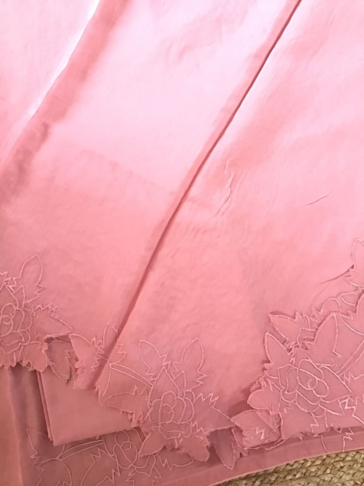 Pure Chanderi Embroidered Suit - Pink