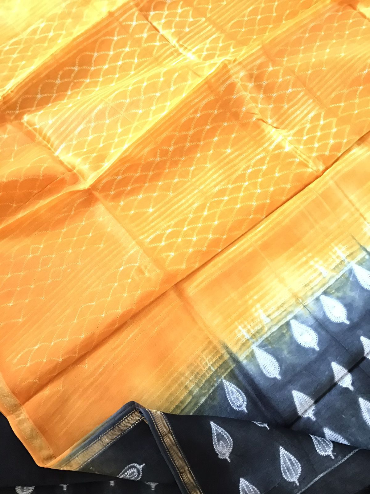 Pure Maheshwari Silk Printed Suit - Grey