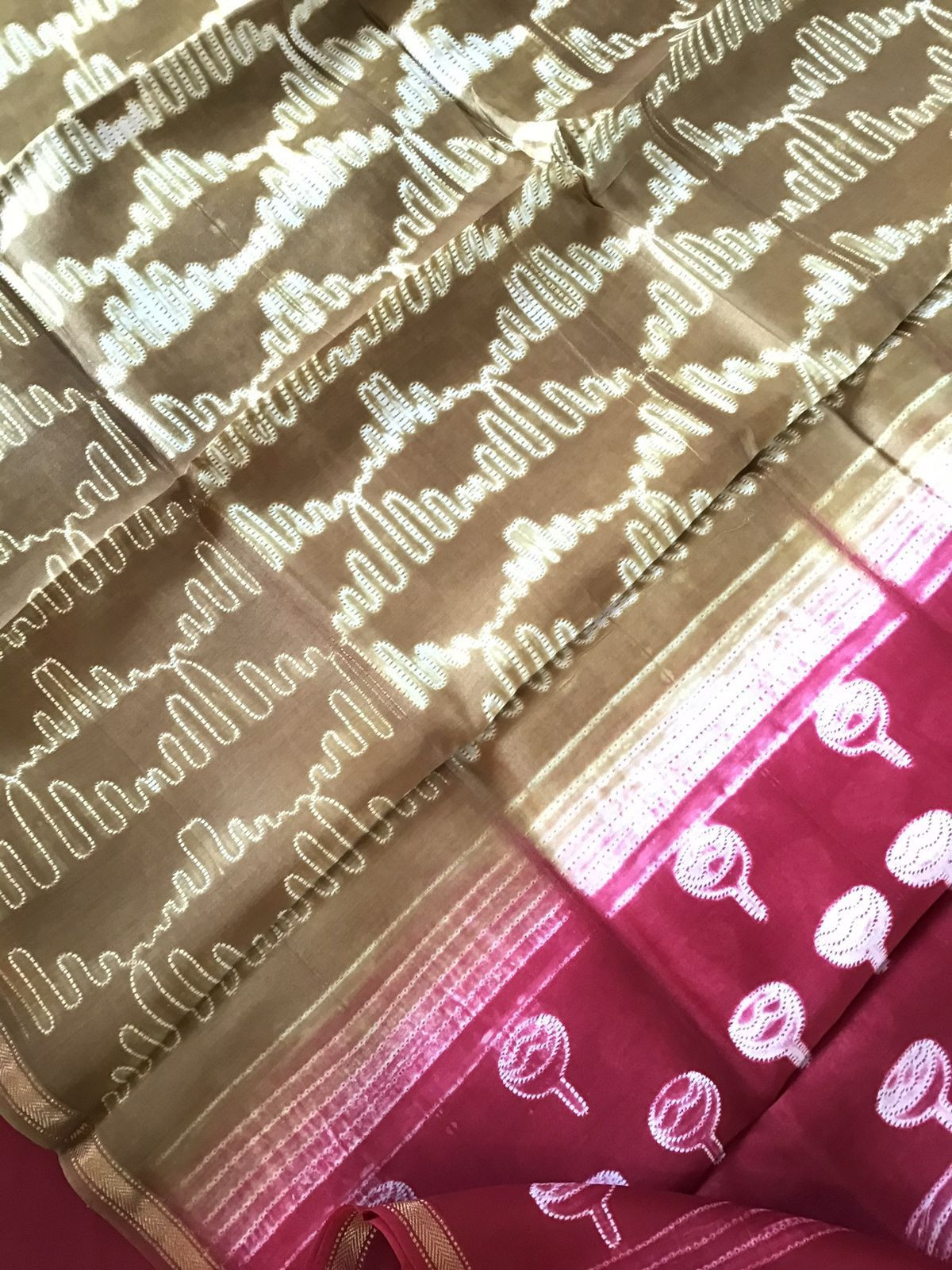 Pure Maheshwari Silk Printed Suit - Maroon