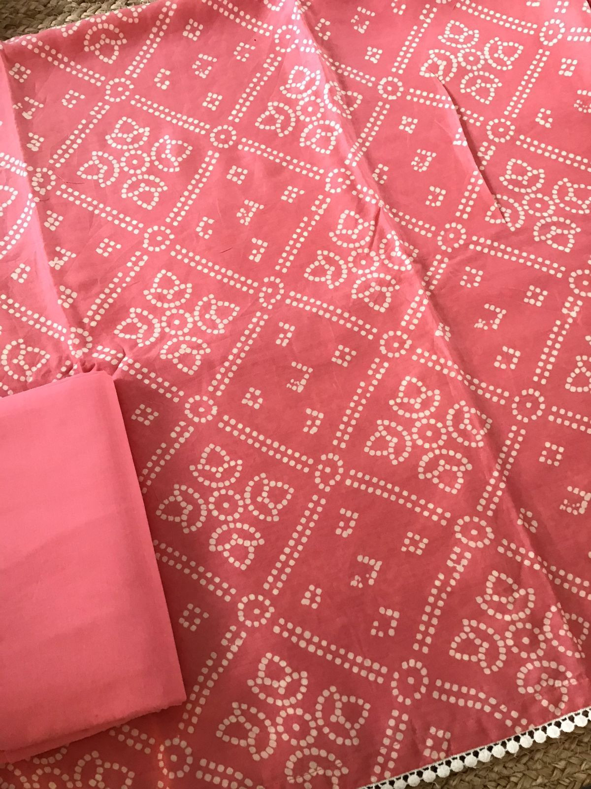 Pure Muslin Silk Printed Embroidered Suit - Pink