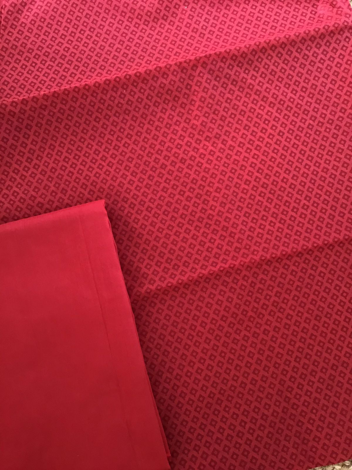 Soft Chanderi Printed Banarasi Weaved Suit - Red