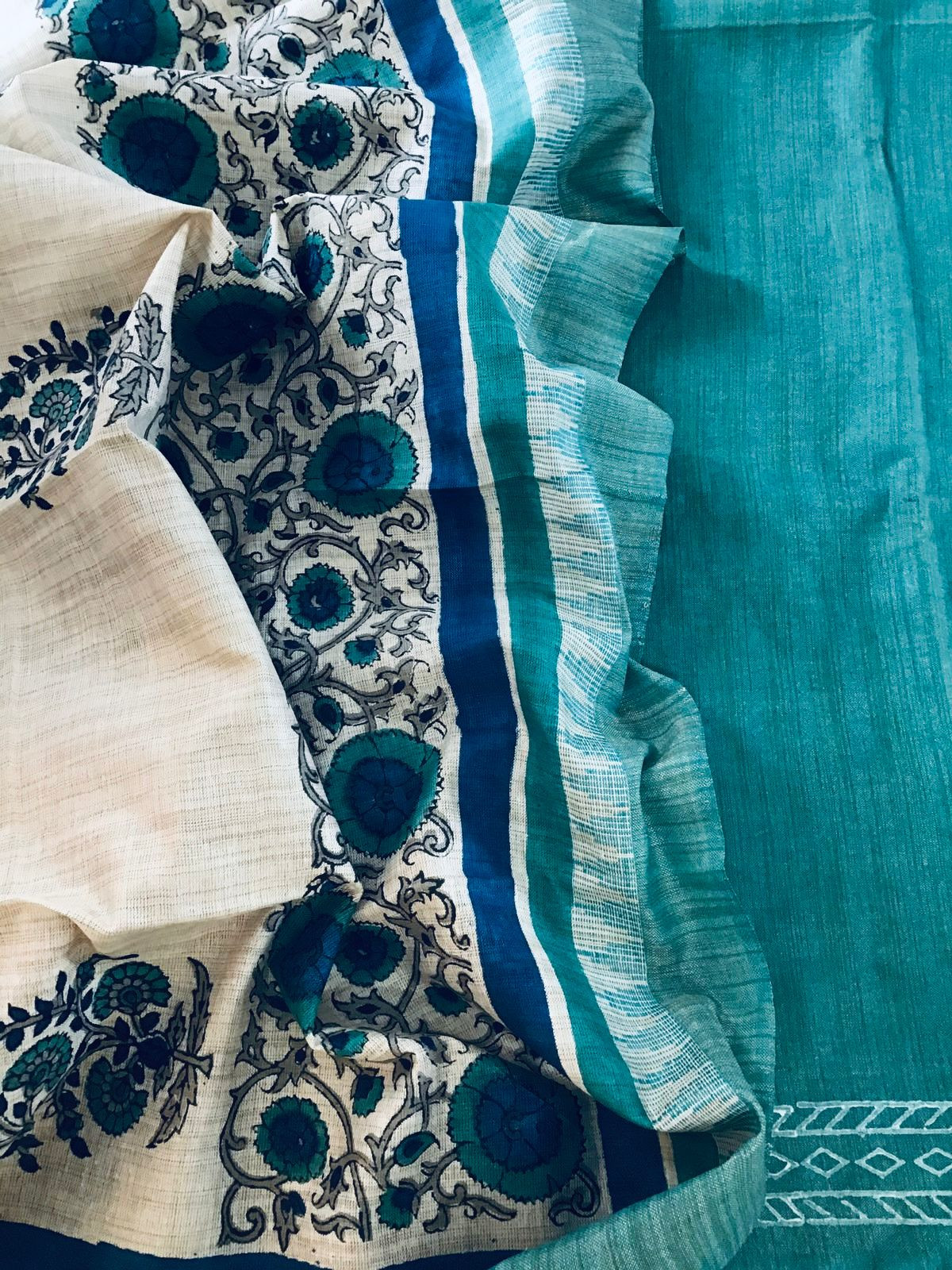 Soft Khadi Silk Printed Suit - Blue