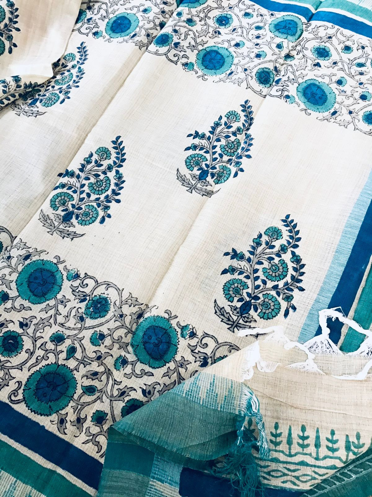 Soft Khadi Silk Printed Suit - Blue