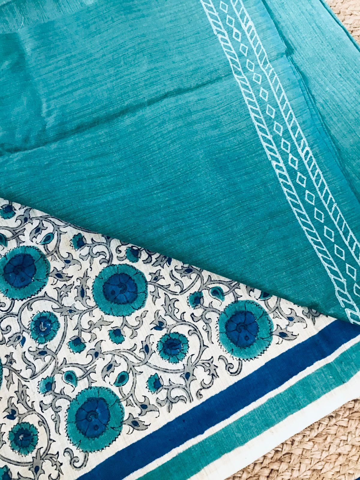 Soft Khadi Silk Printed Suit - Blue