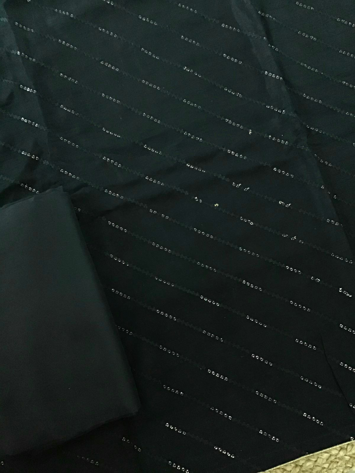 Pure Muslin Silk Printed Embroidered Suit - Dark Green