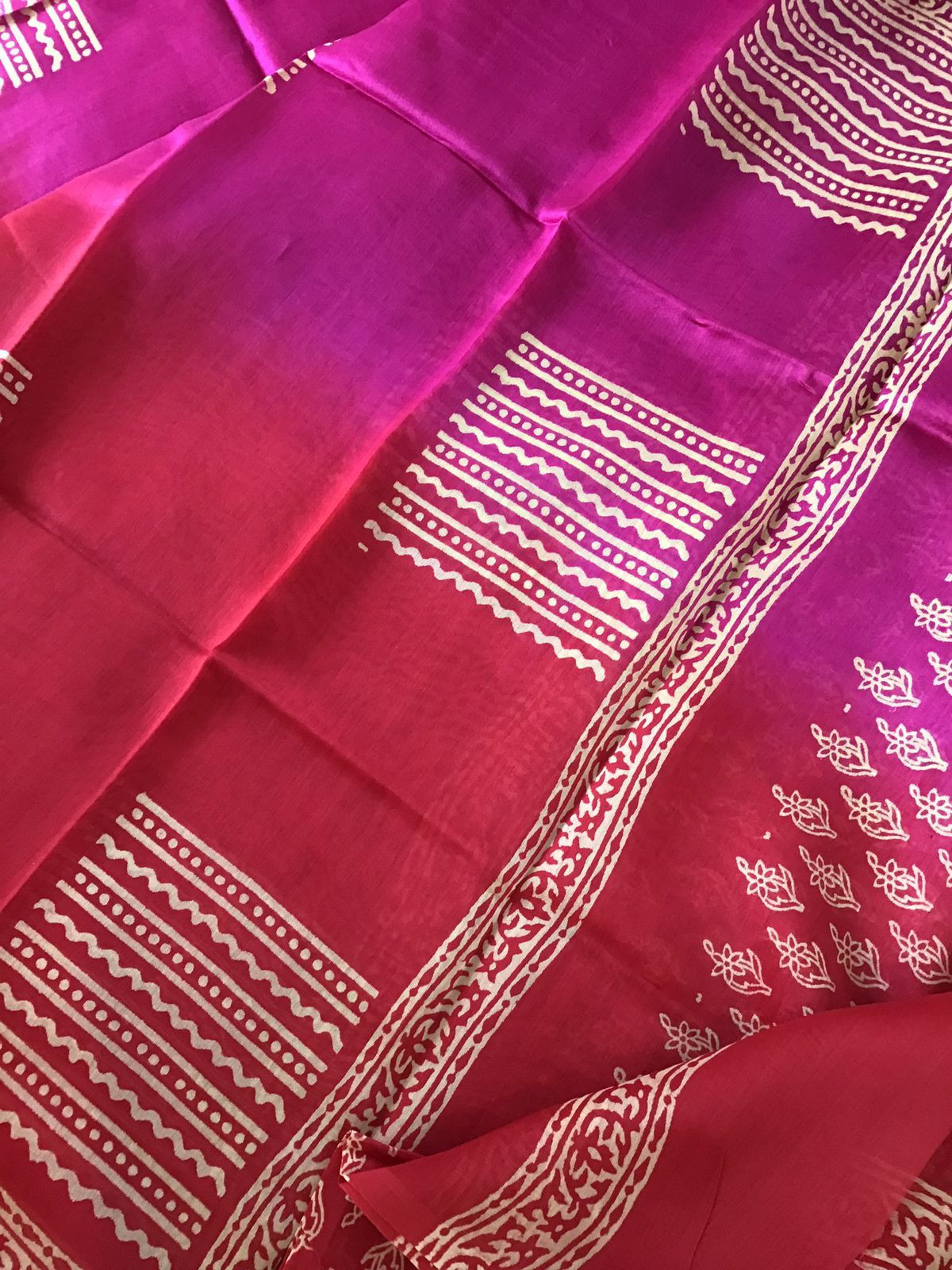 Pure Maheshwari Silk Printed Suit - Grey