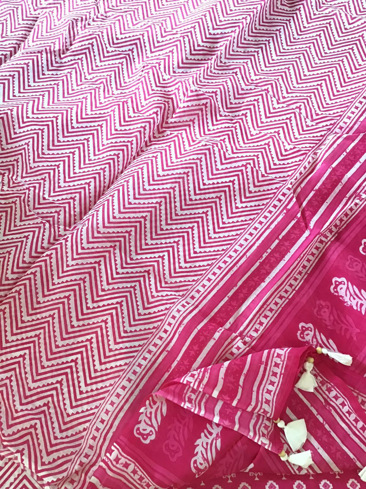 Pure Cotton Printed Embroidered Suit - Pink