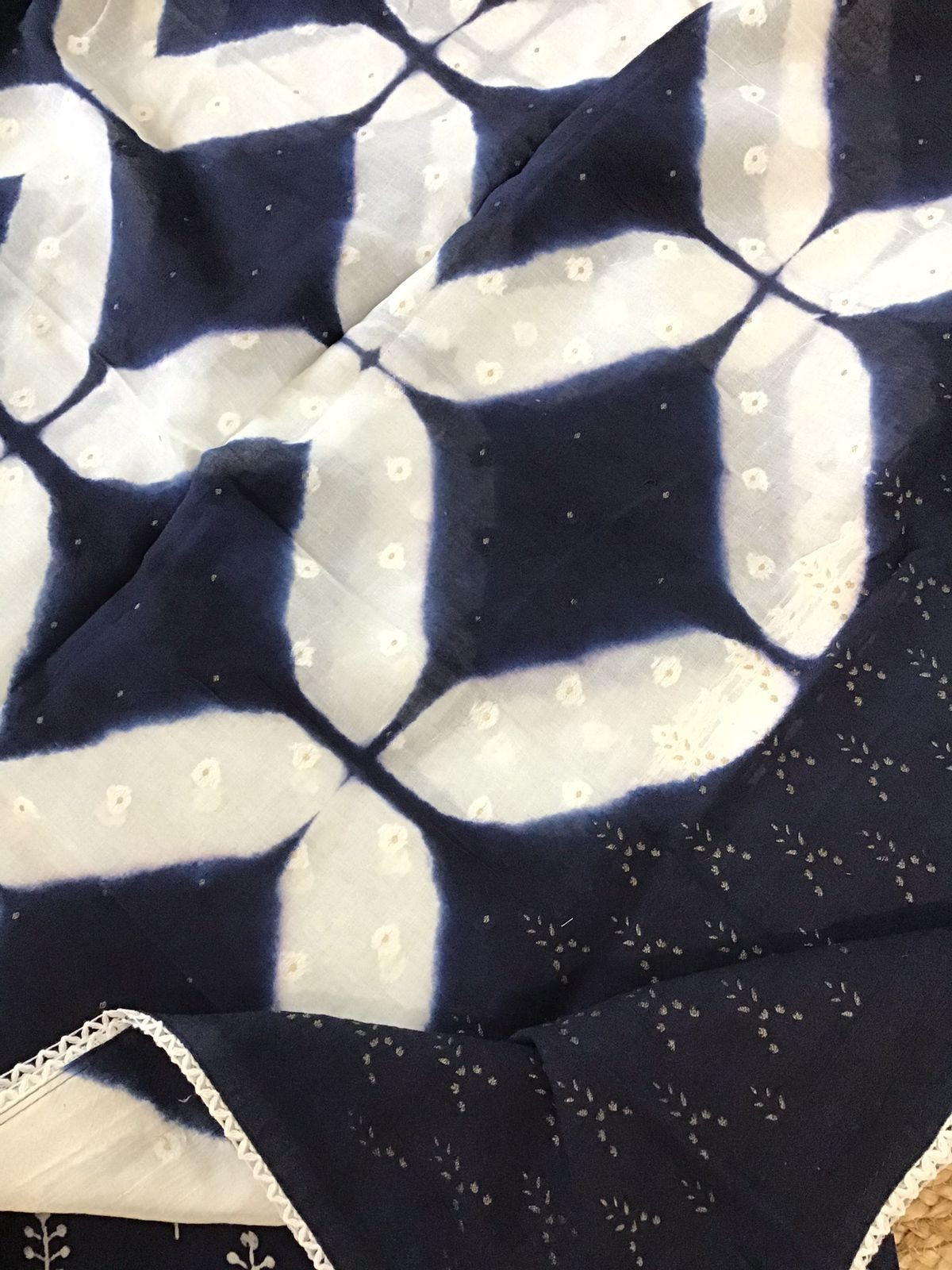 Pure Modal Silk Printed Suit - Blue