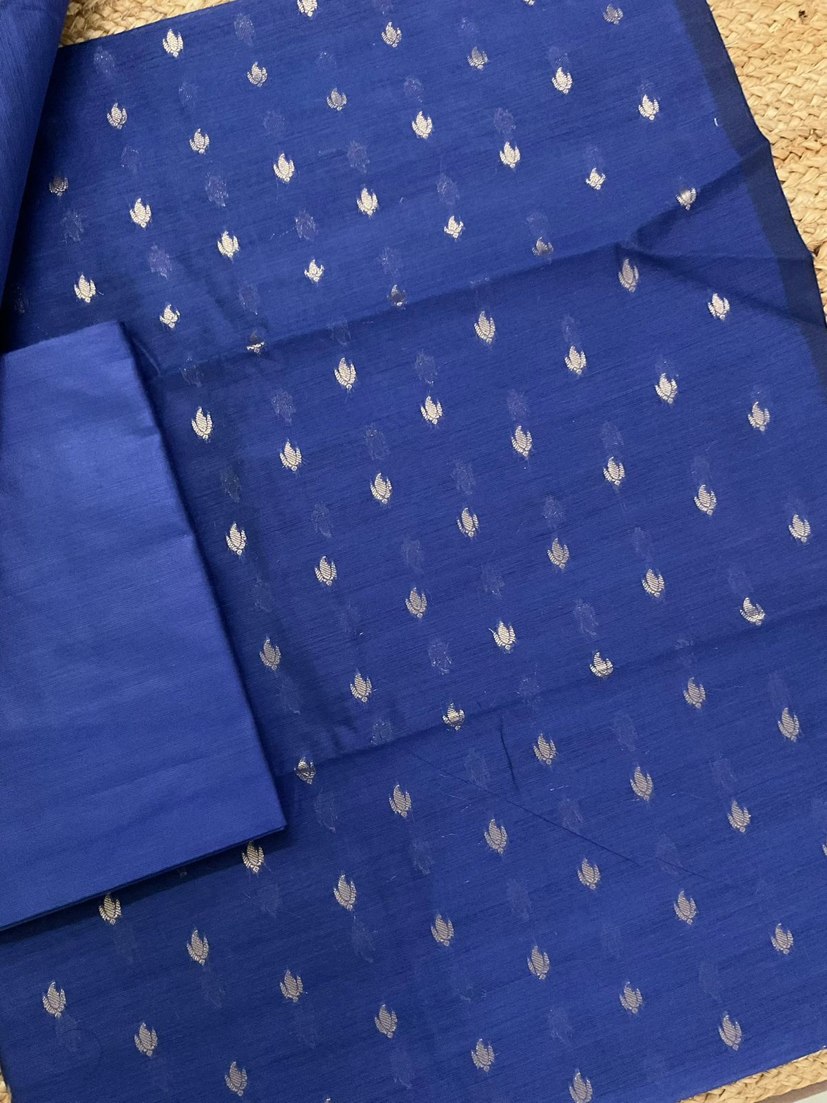 Soft Chanderi Banarasi Weaves Suit - Blue