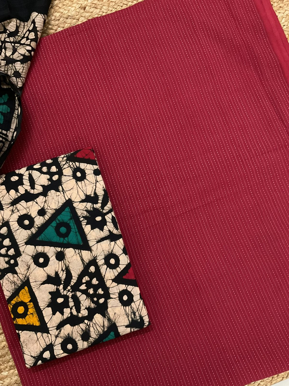 Pure Cotton Self Embroidered Printed Suit - Maroon