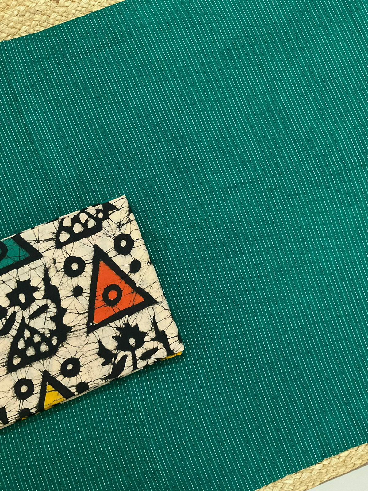 Pure Cotton Self  Embroidered Printed Suit - Green