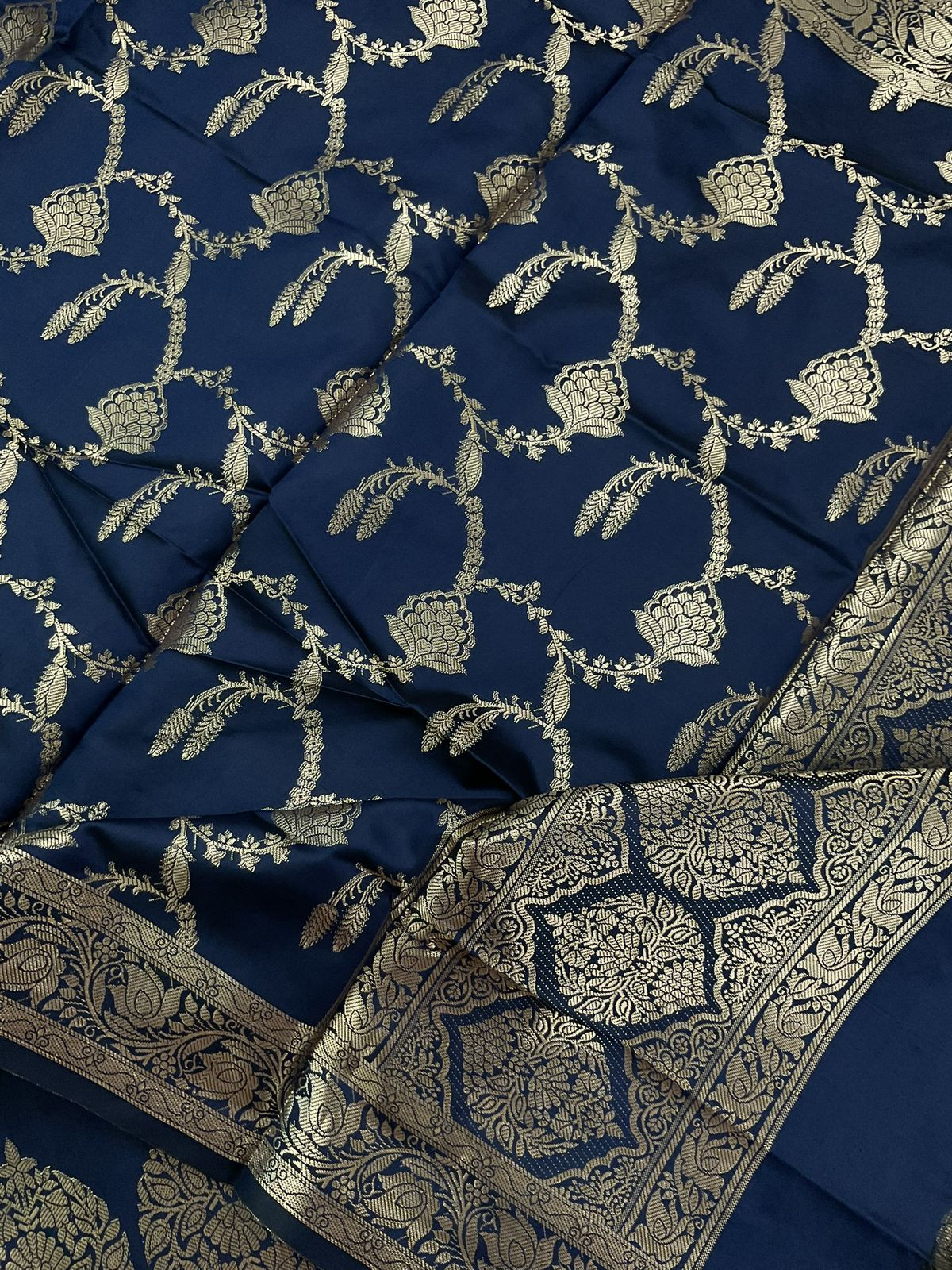 Soft Silk Banarasi Weaved Suit - Blue