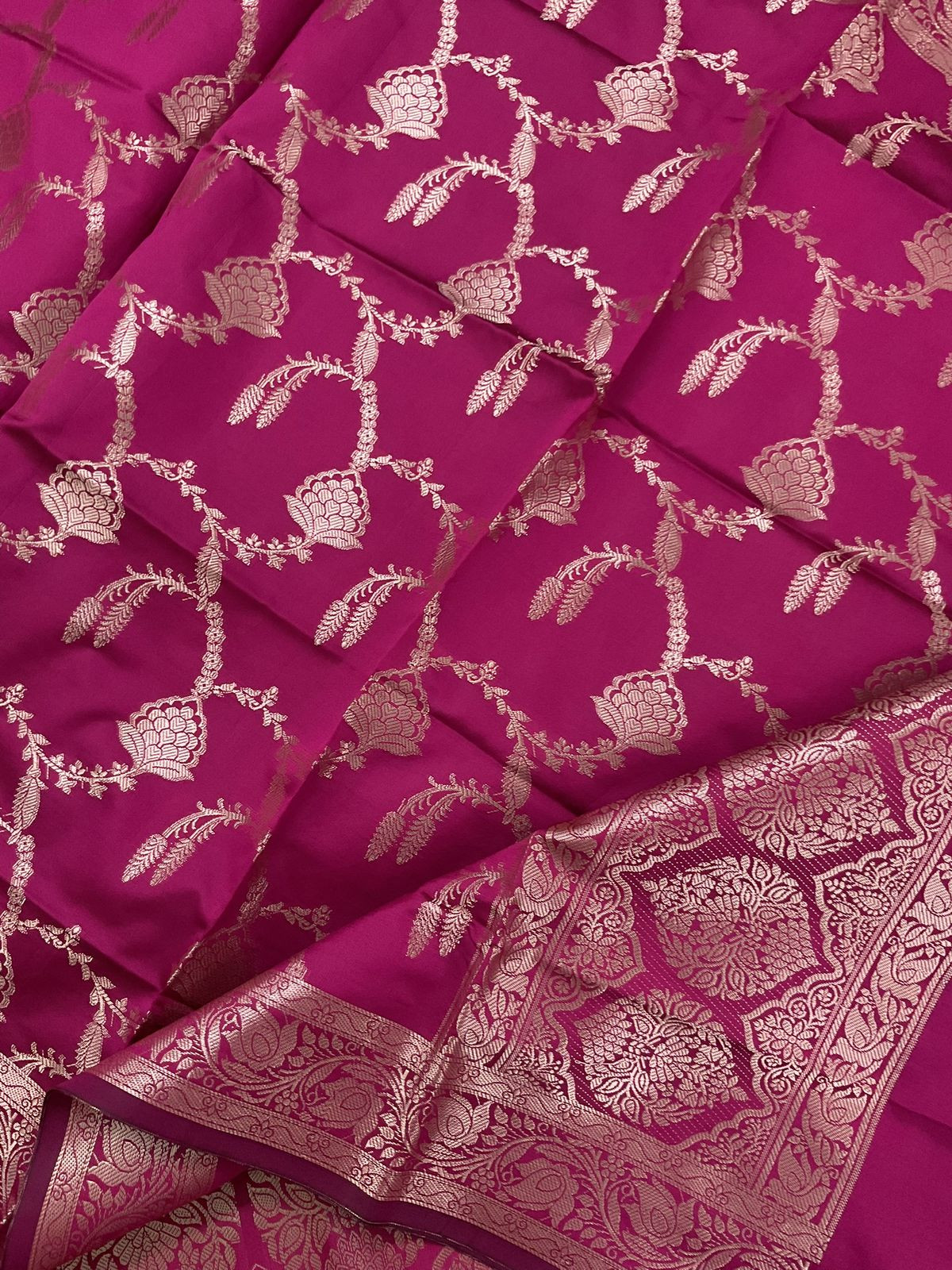 Soft Silk Banarasi Weaved Suit - Pink