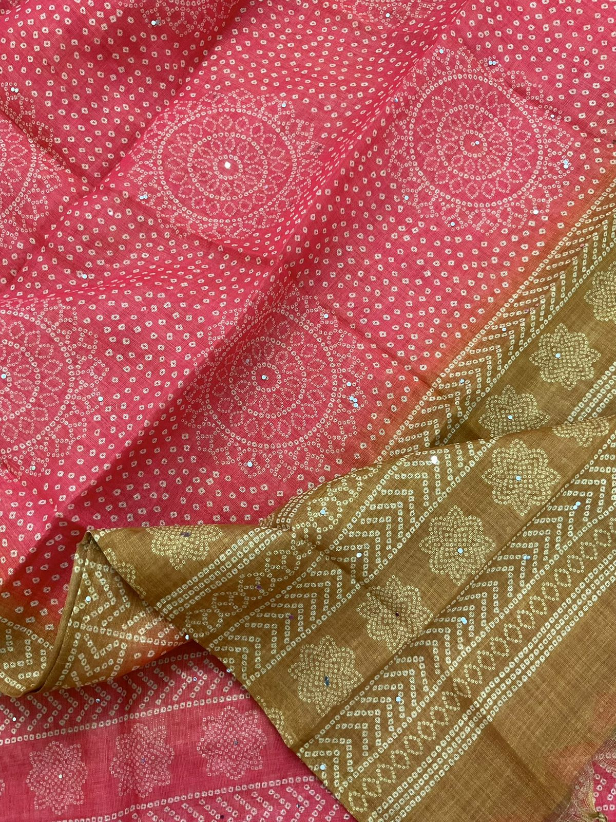 Soft Tissue Slub Cotton Printed Embroidered Suit - Mustard