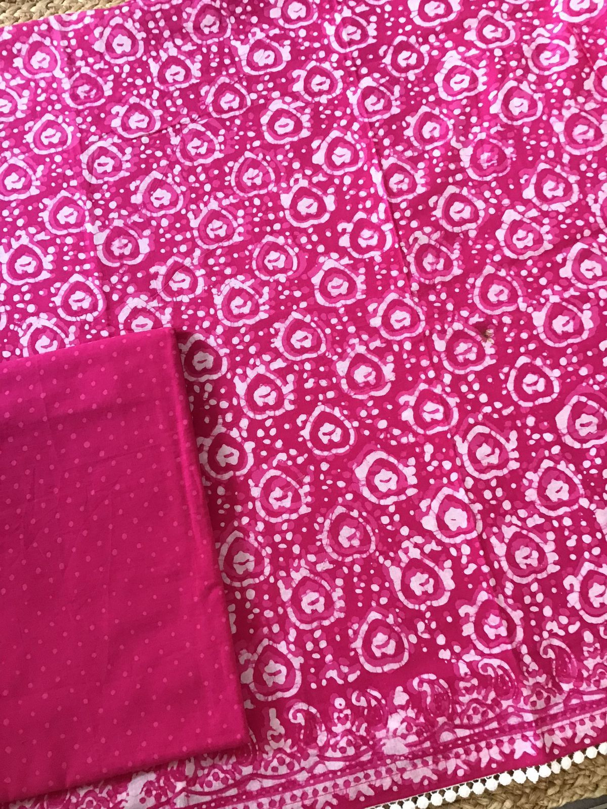 Pure Cotton Printed Suit - Pink