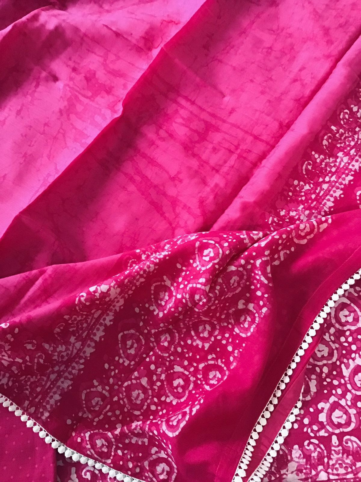 Pure Cotton Printed Suit - Pink