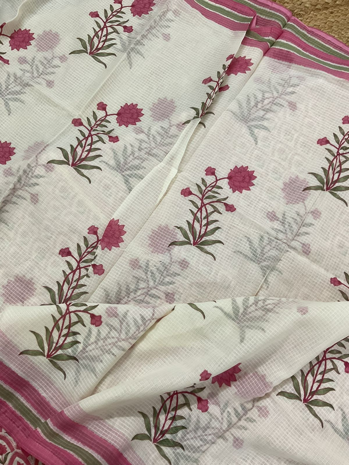 Pure Cotton Printed Embroidered Suit - Pink