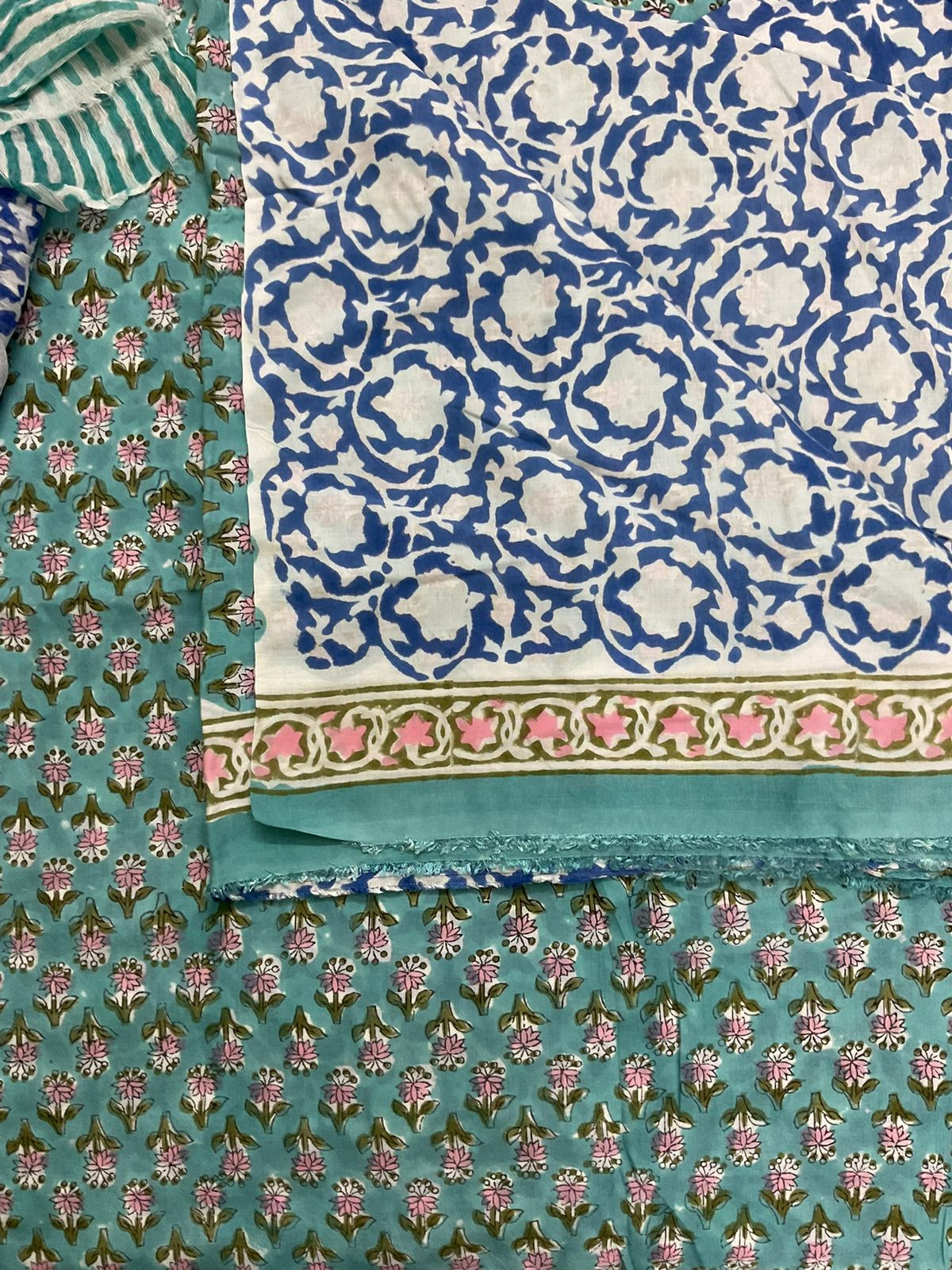 Soft Modal Silk Block Printed Suit - Pherozi