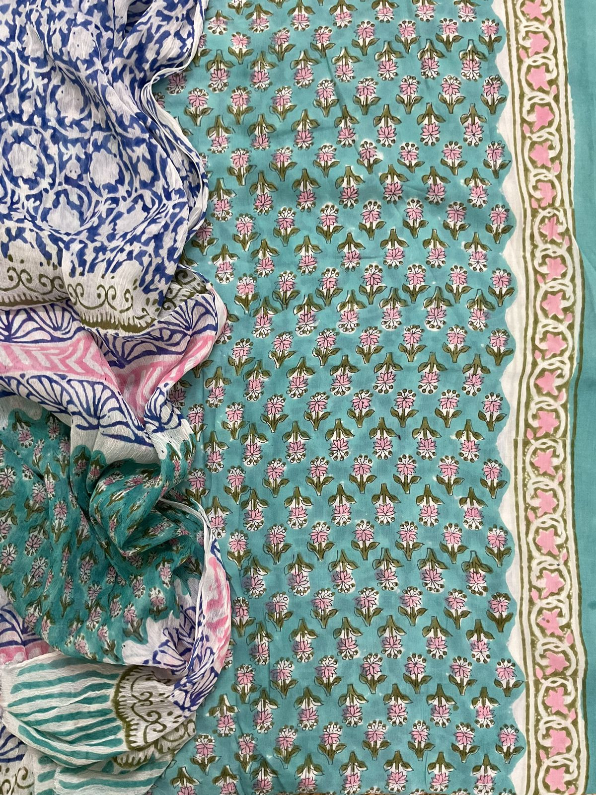 Soft Modal Silk Block Printed Suit - Pherozi