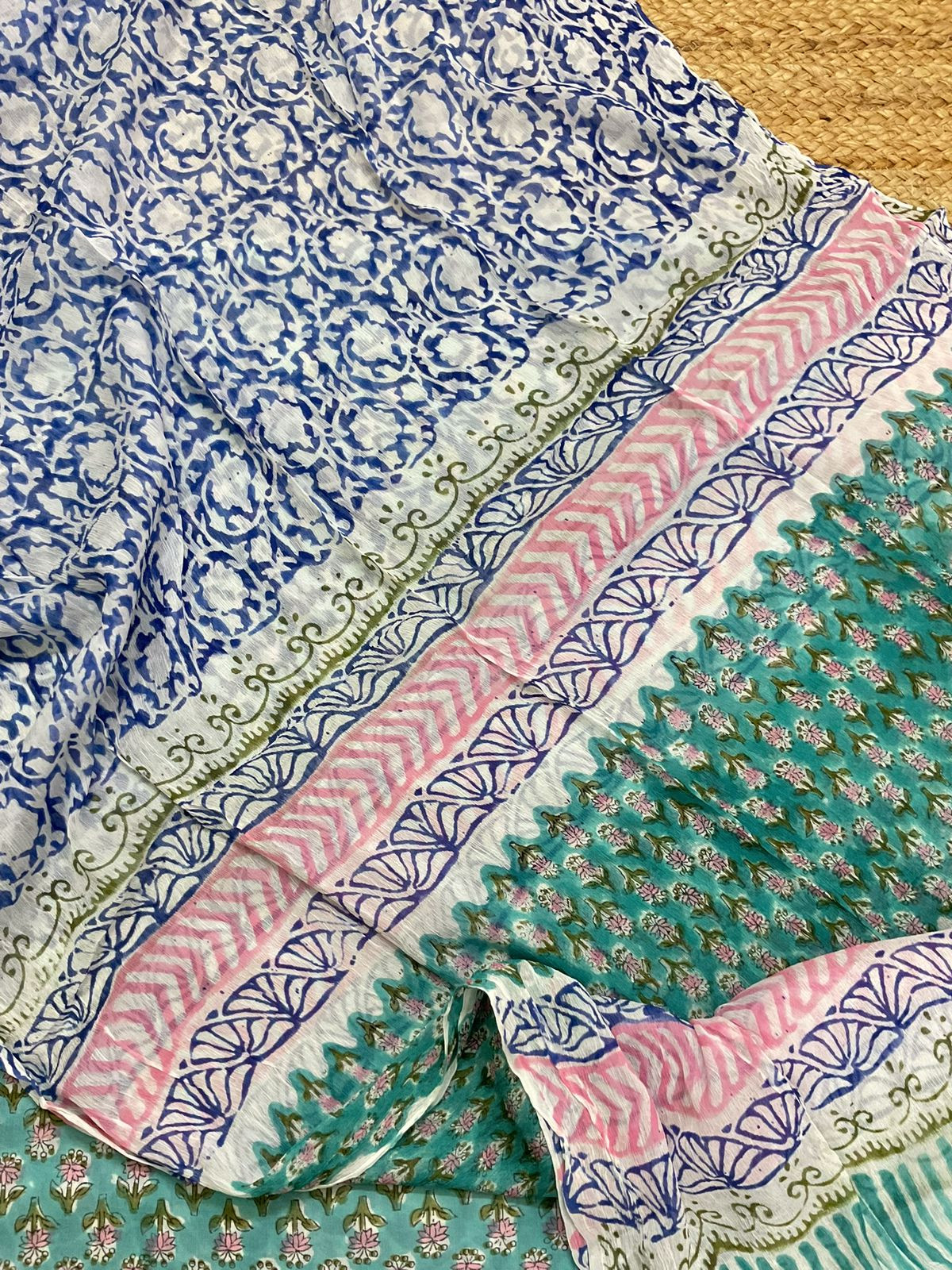 Soft Modal Silk Block Printed Suit - Pherozi
