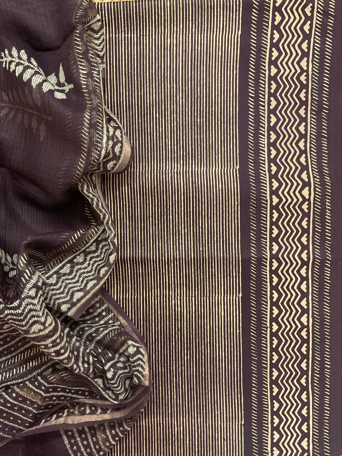 Pure Fine Jaam Cotton Printed Suit - Wine