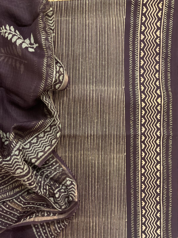 Image of Pure Fine Jaam Cotton Printed Suit - Wine