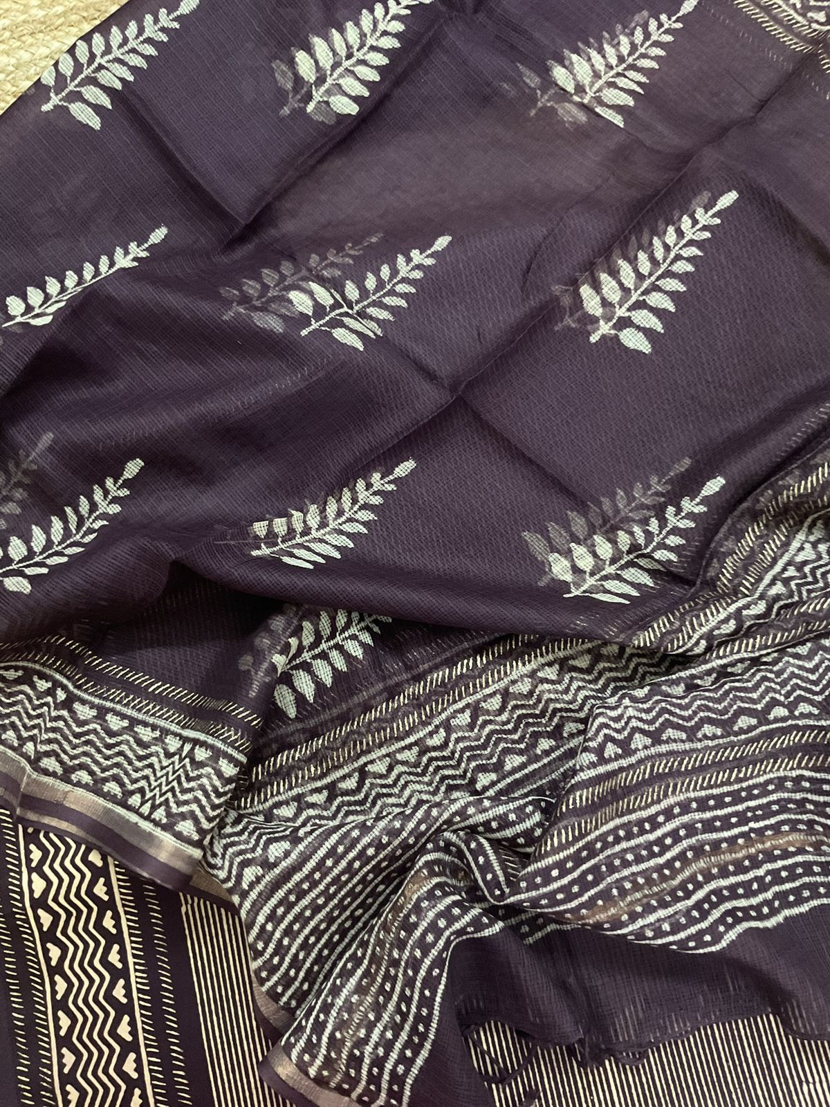 Pure Fine Jaam Cotton Printed Suit - Wine