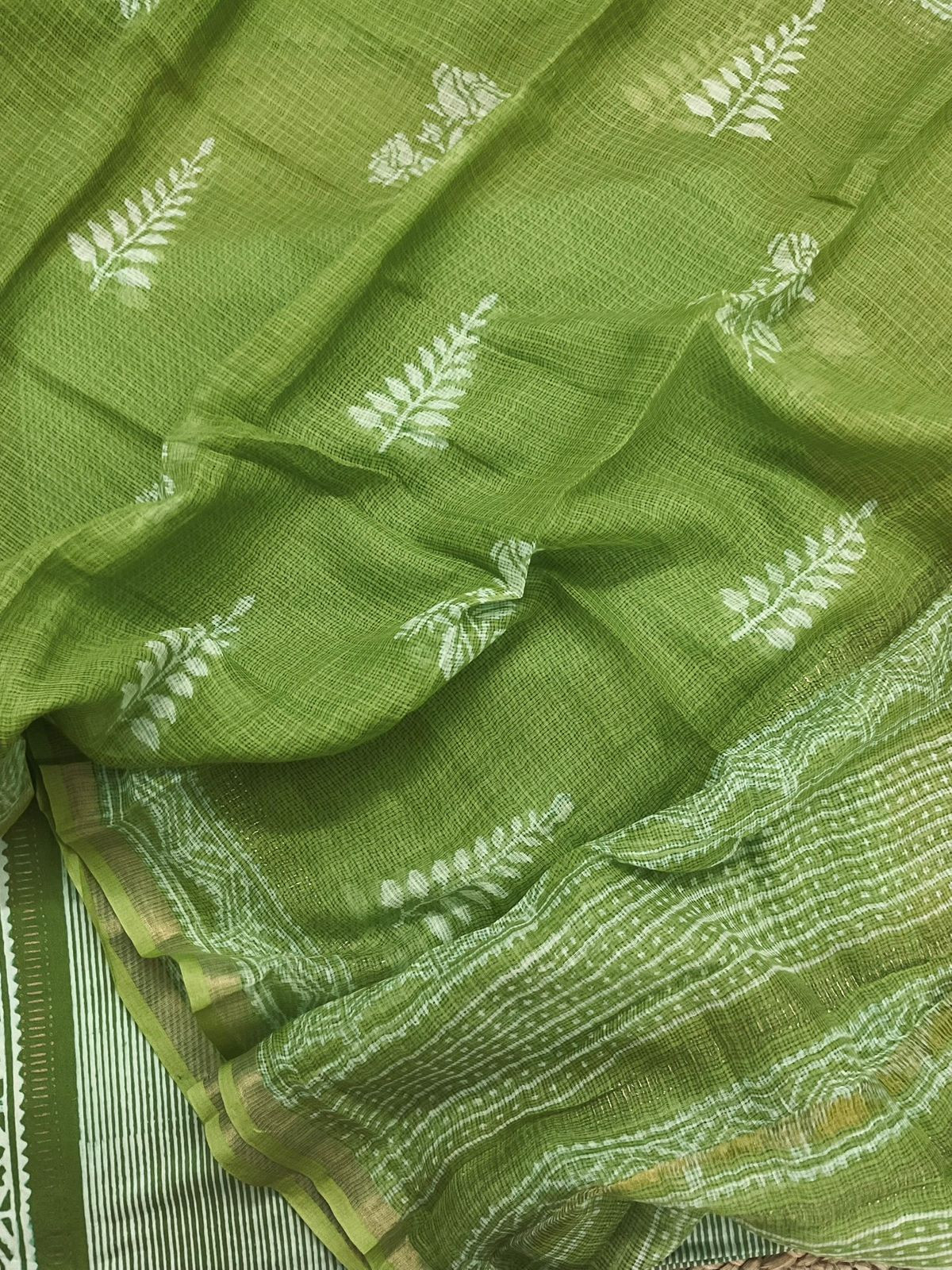 Pure Fine Jaam Cotton Printed Suit - Green
