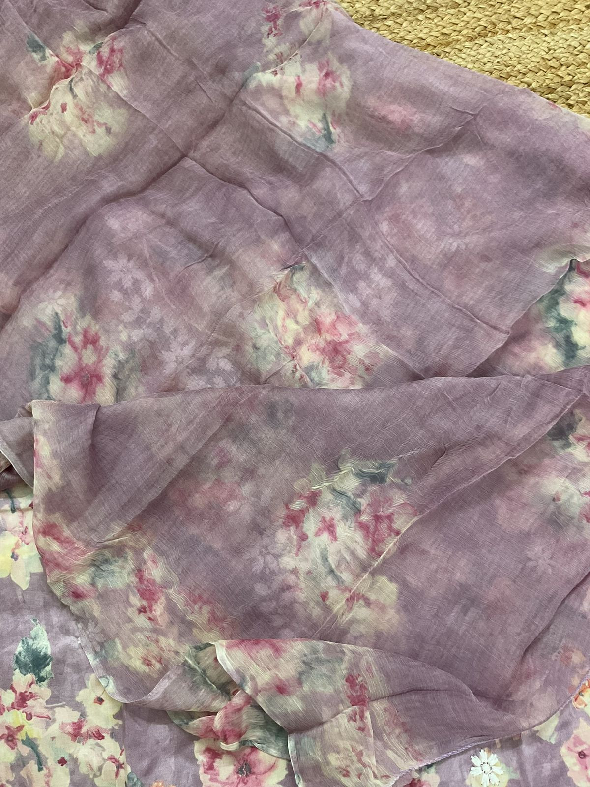 Pure Jaam Cotton Printed Embroidered Suit - Mauve