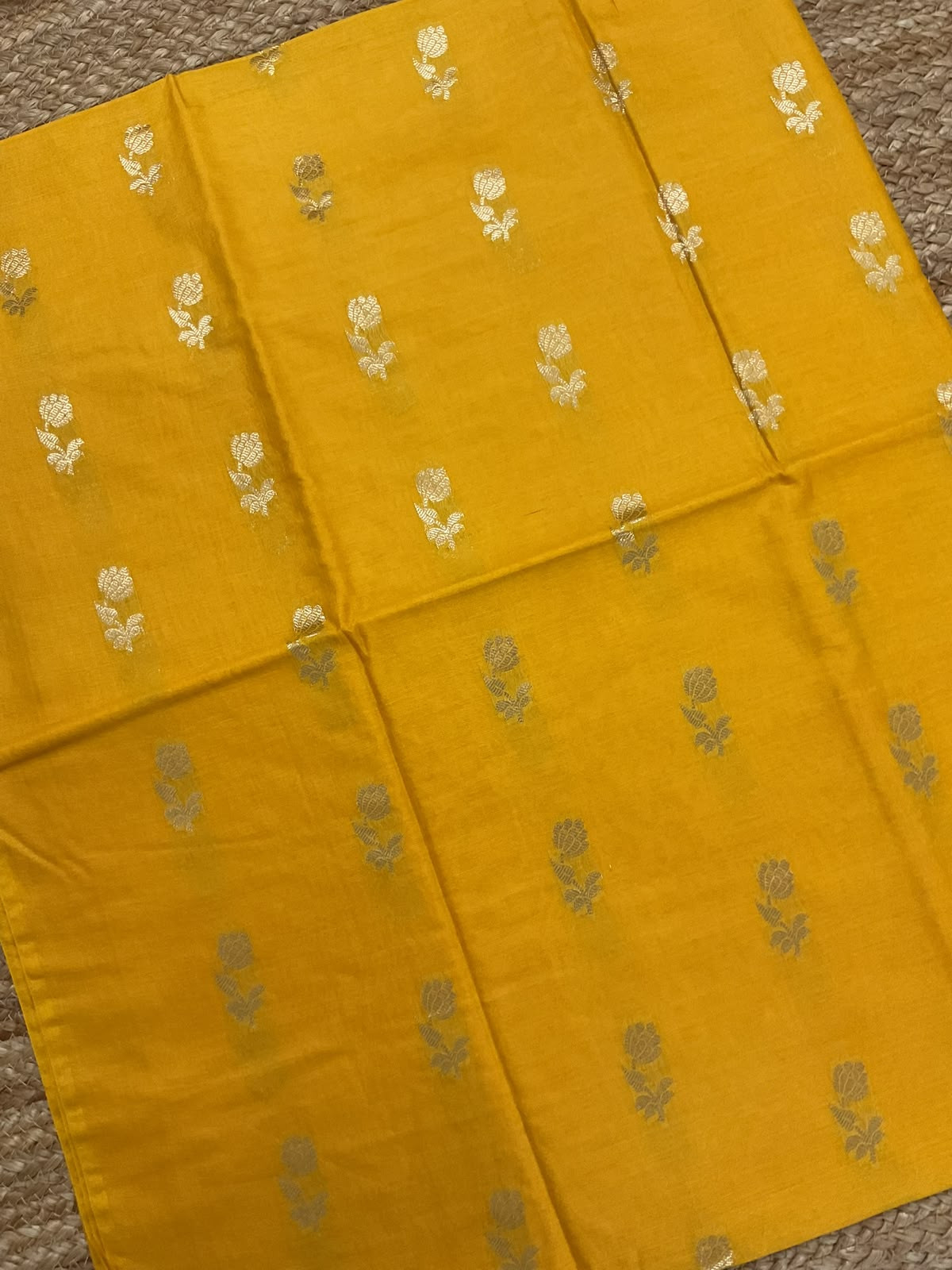 Soft Fine Chanderi Banarasi Weaved Suit - Yellow