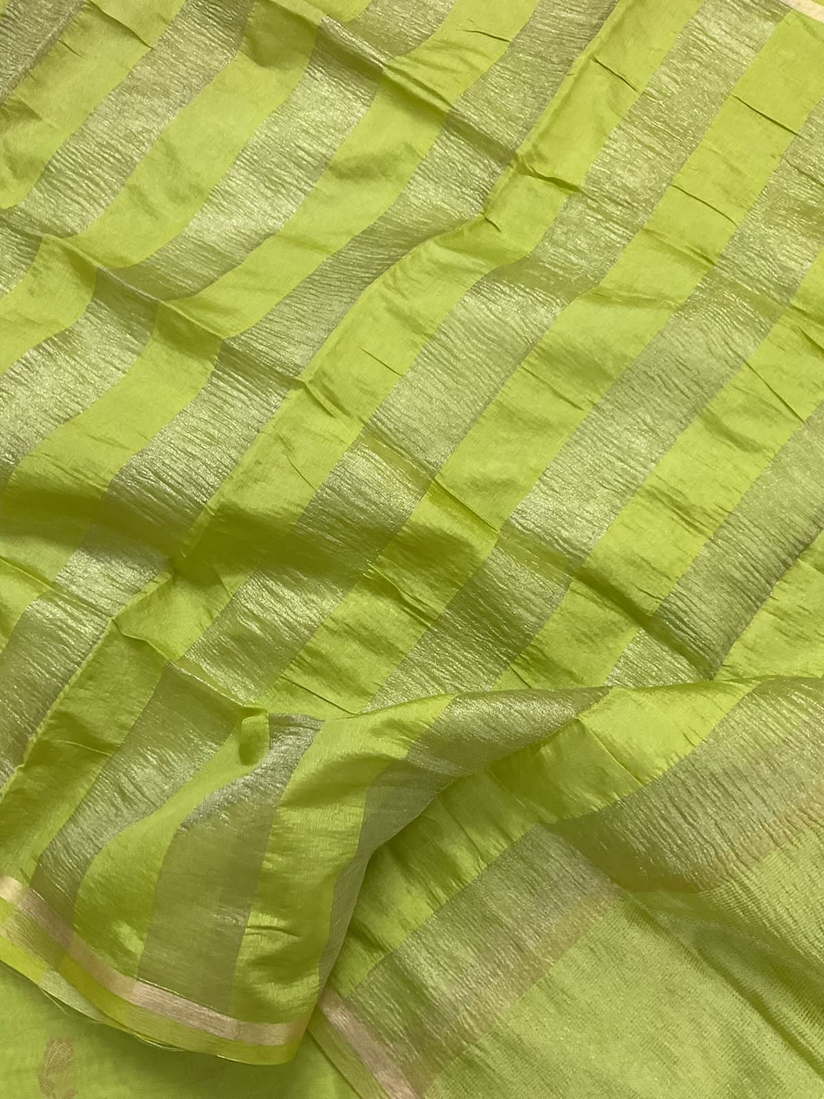 Soft Fine Chanderi Banarasi Weaved Suit - Green