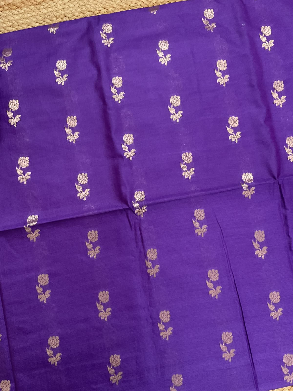 Soft Fine Chanderi Banarasi Weaved Suit - Violet