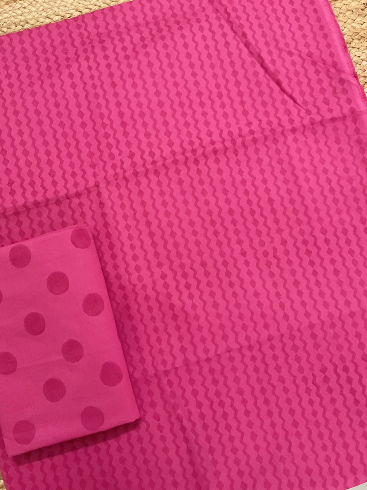 Pure Fine Cotton Printed Suit - Pink