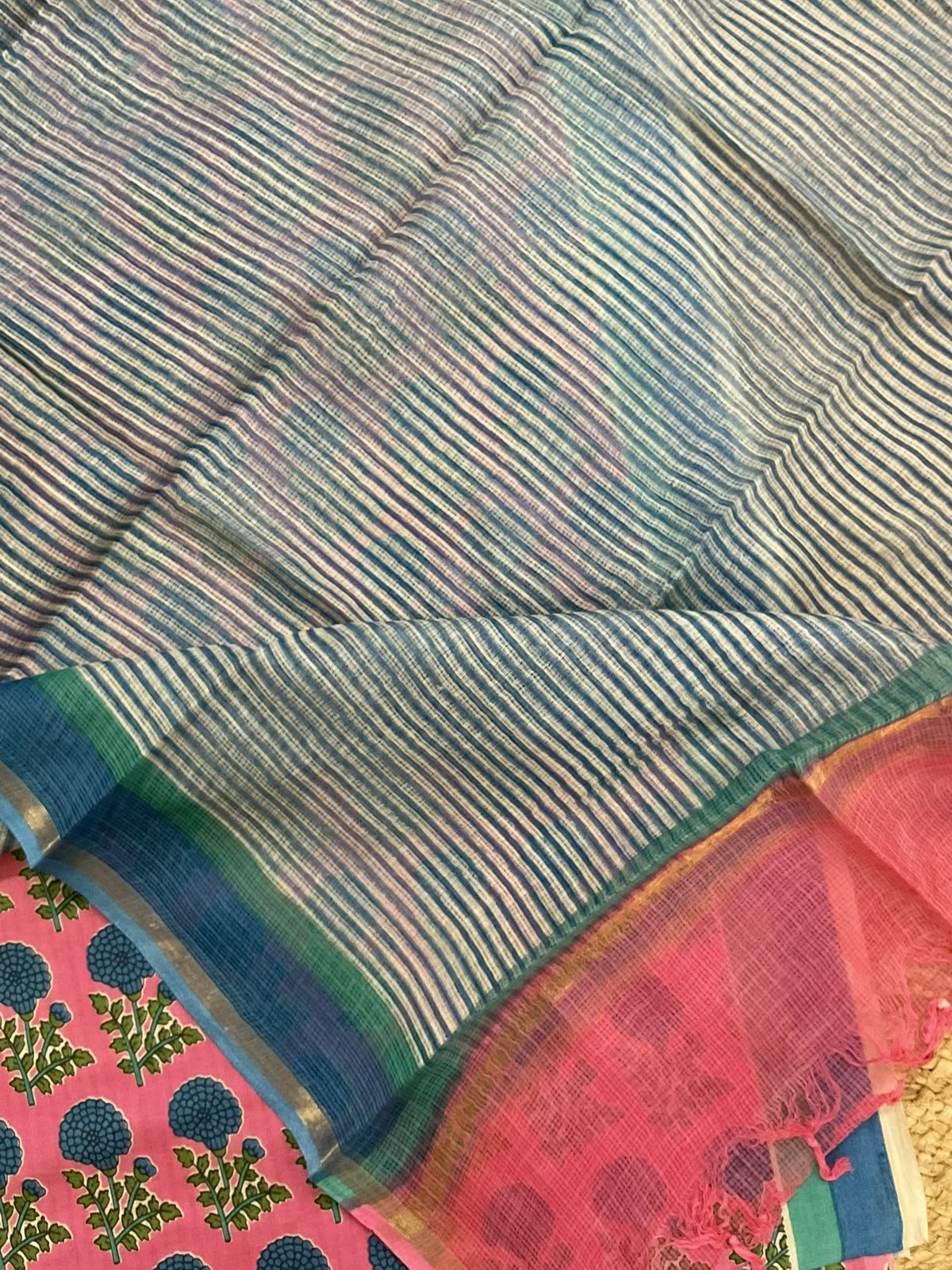 Pure Fine Cotton Printed Suit - Pink