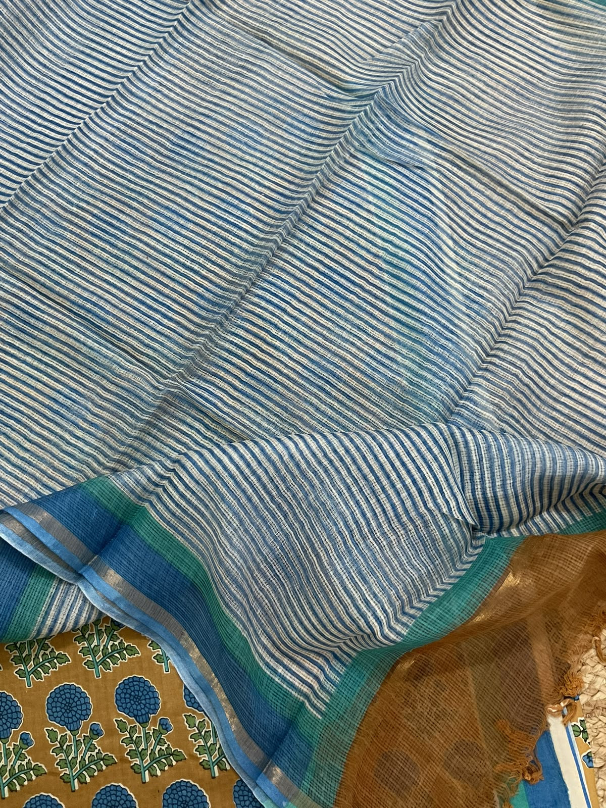 Pure Fine Cotton Printed Suit - Brown