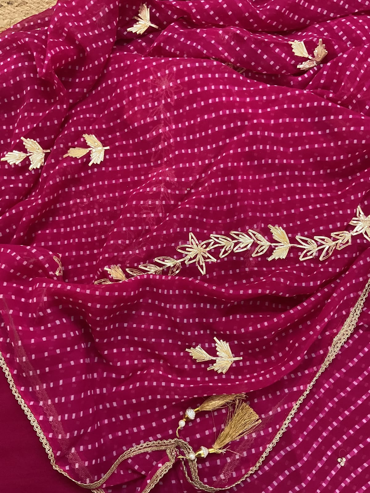 Soft Georgette Printed Embroidered Suit - Pink