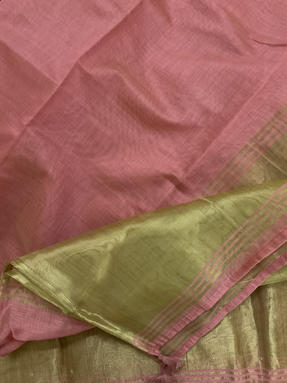 Soft Slub Chanderi Banarasi Weaved Embroidered Suit - Pink