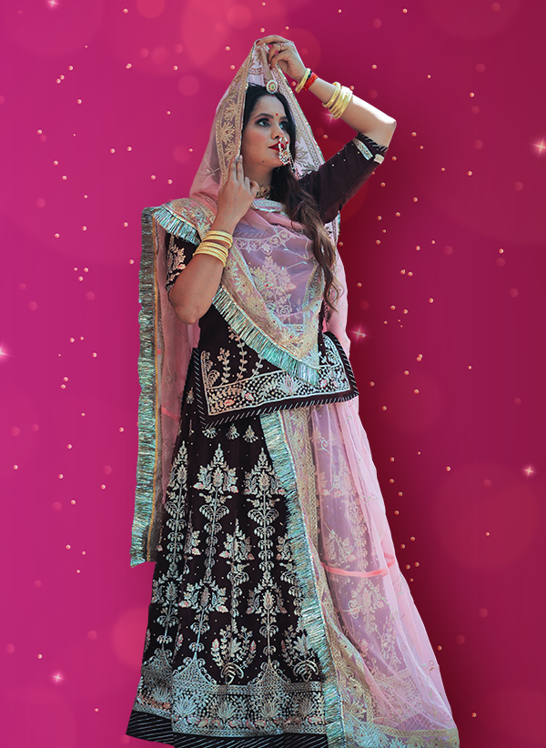 Black rajputi poshak best sale