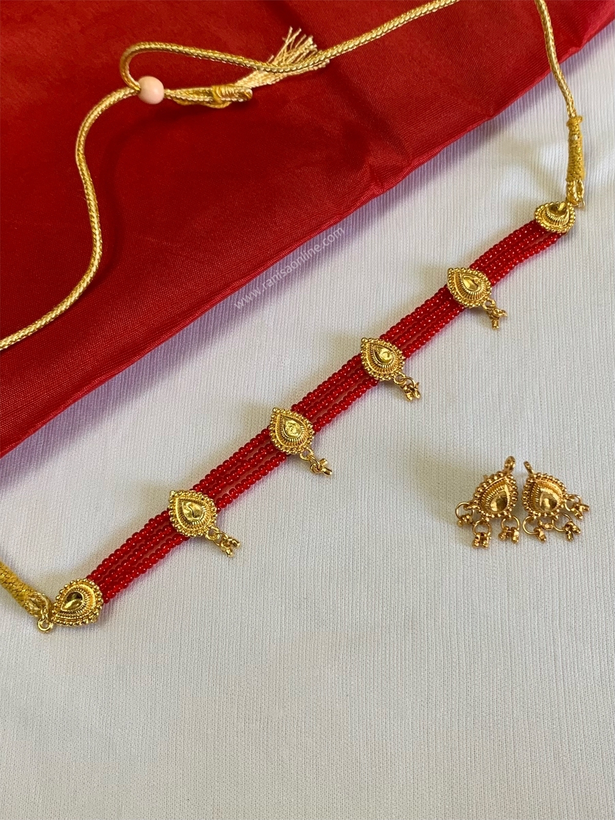 Kanthi set gold best sale design