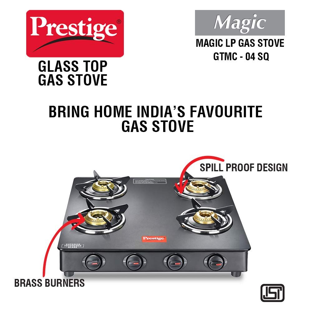 prestige magic gtmc glass steel manual gas stove