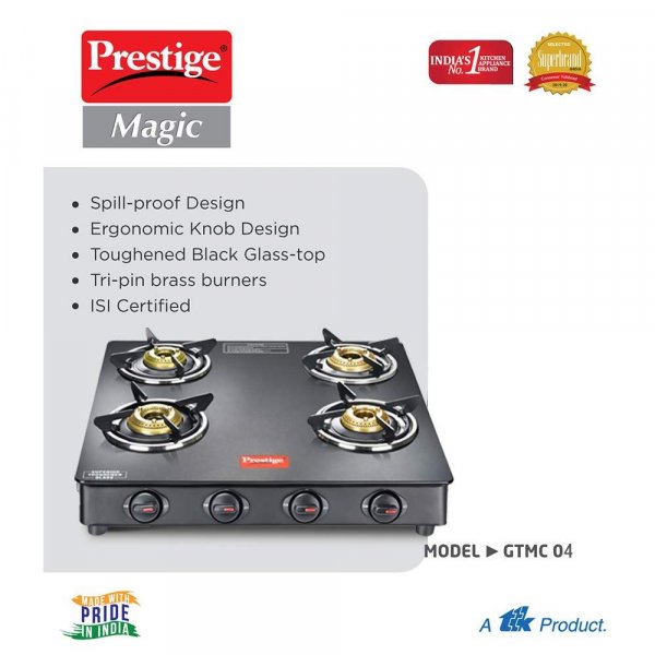 prestige magic gtmc glass steel manual gas stove