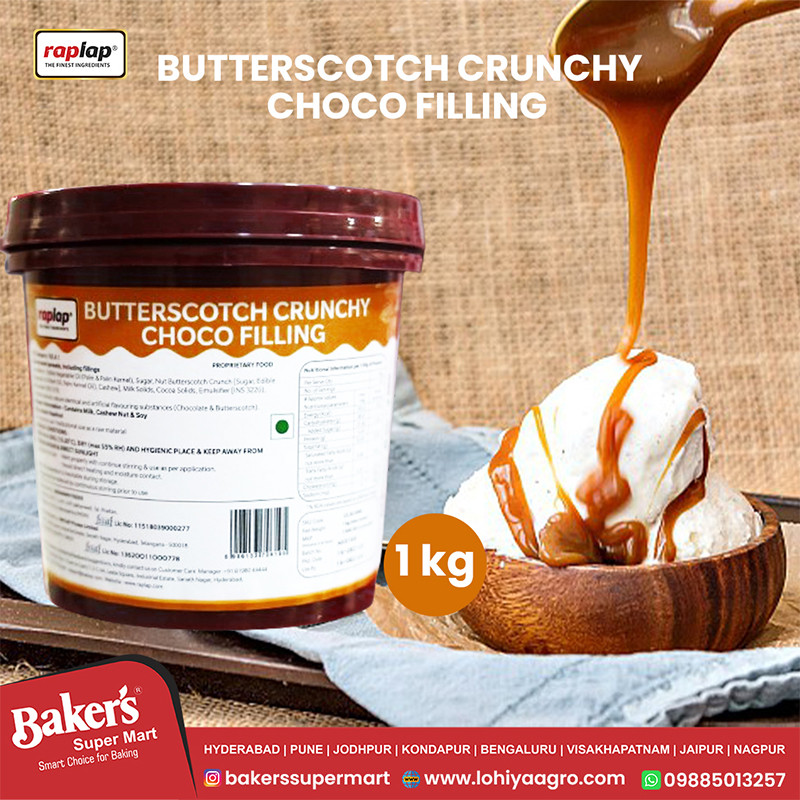 Butterscotch crunchy choco filling poster