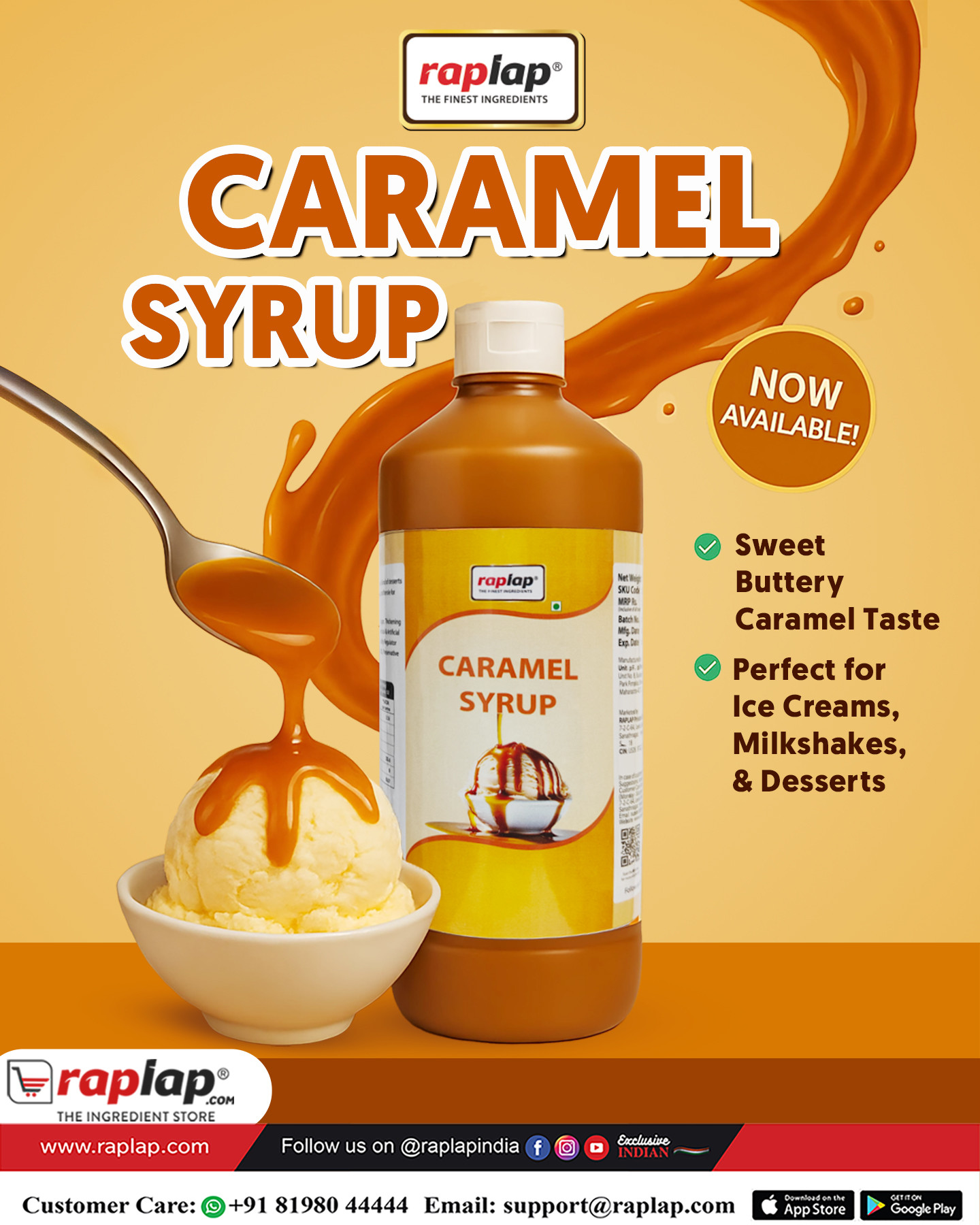 Raplap BV Caramel Syrup 13Kg