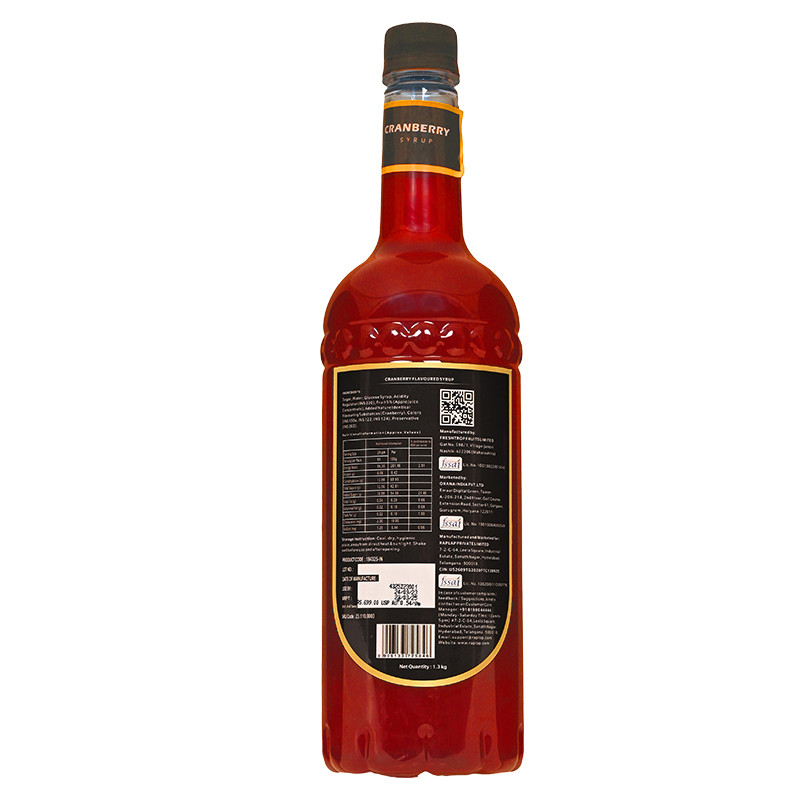 Cranberry syrup back